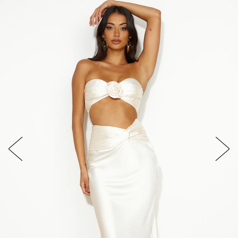Hello Molly Champagne Midi Skirt Set